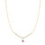 Pearls With Gemstone "Drop" Necklace - Pink Sapphire - Pink Sapphire