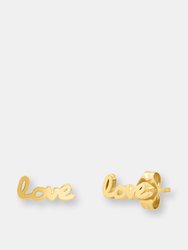 Signature 14K Gold "Use your Words" Love Studs - Gold