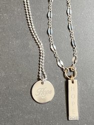 Sterling Silver/14K Gold "Hope" Disc For Saving Innocence