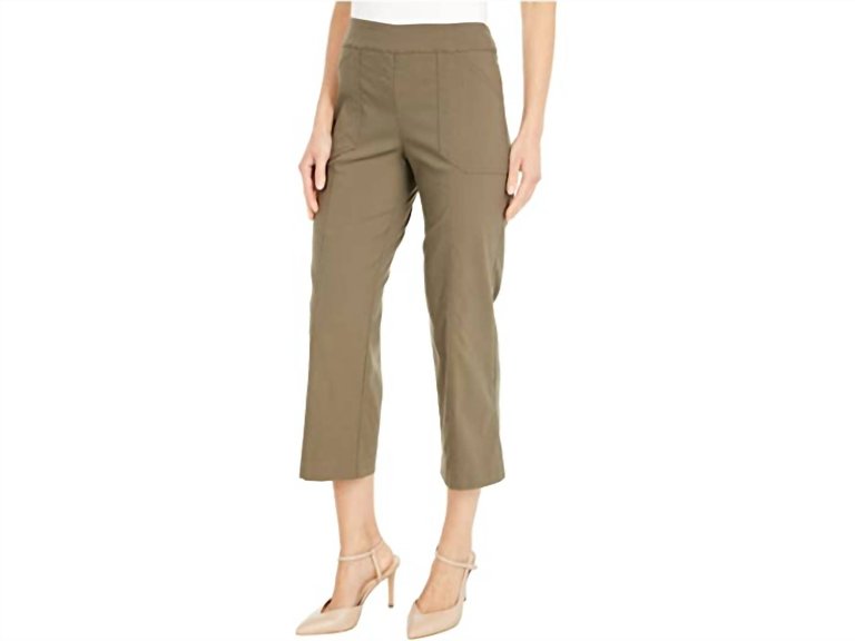 Control Stretch Pull On With Angled Pocket Detail Pants - Mineral