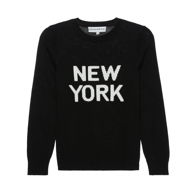 New York Crewneck Sweater - Black