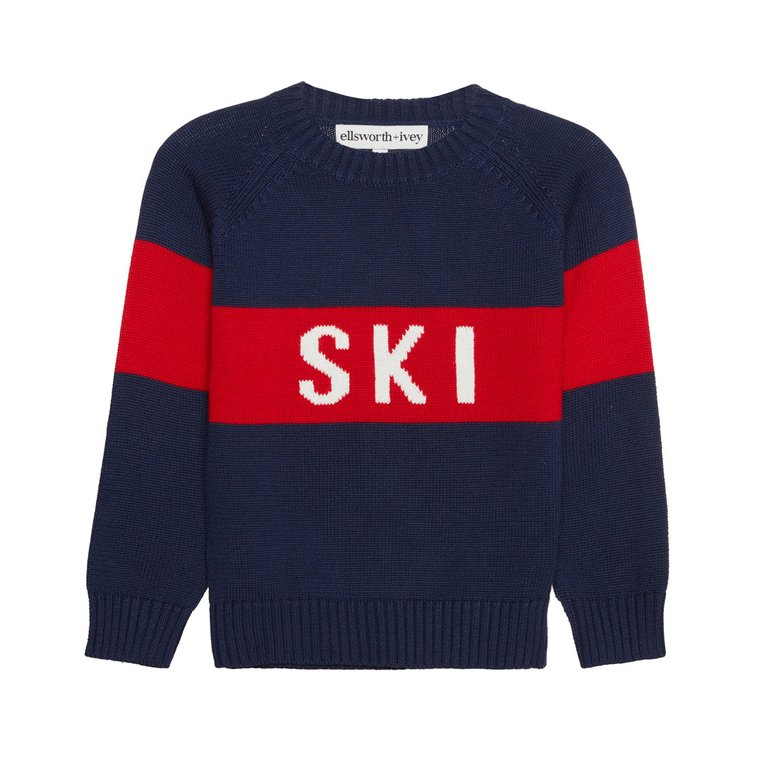 Youth Block SKI Sweater - Navy