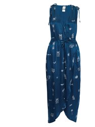 Athena Wrap Dress - Blue