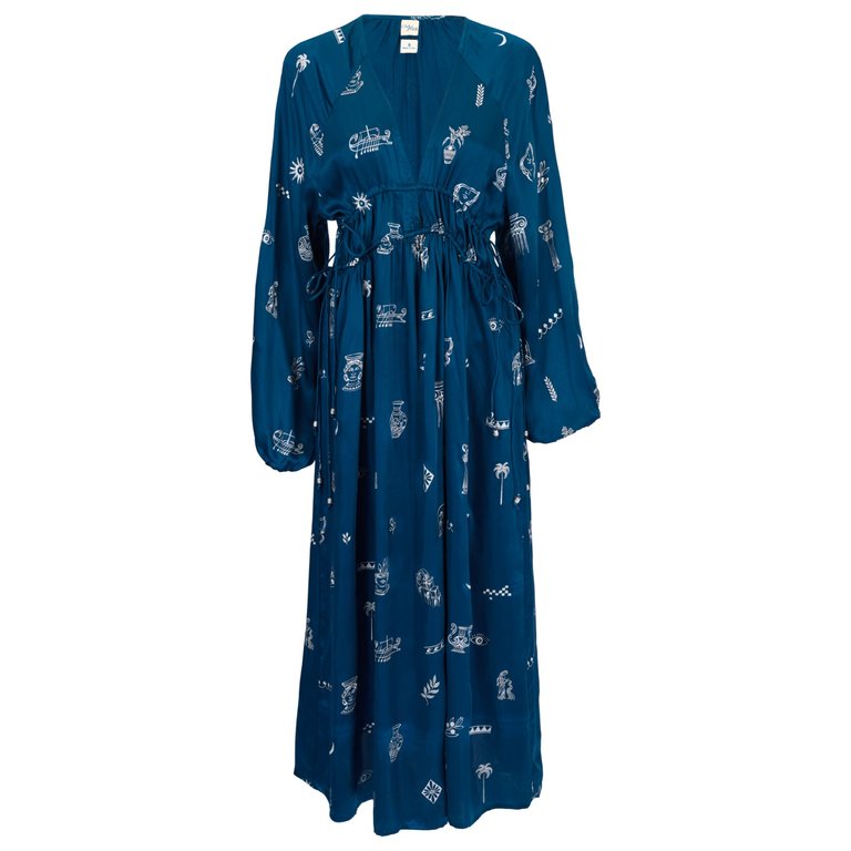 Cleo Midi Dress - Midnight Blue 