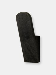 Check Solid Wood Wall Hook - Black