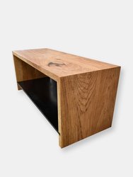 Waterfall Grain Entryway Wood Storage Bench