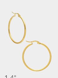 1.4" Hoop Earrings - Gold