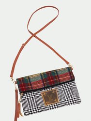 3 -In-1 Tartan Plaid And Houndstooth Cross Body Bag - Multi