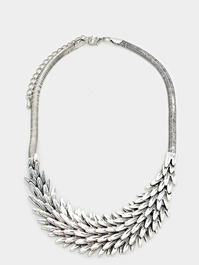 Embellish Your Life Antique Silver Feathered Necklace product