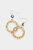 Evil Eye Chain Circle Earrings - Gold