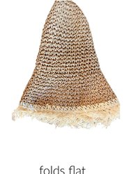 Frayed Edge Straw Bucket Hat