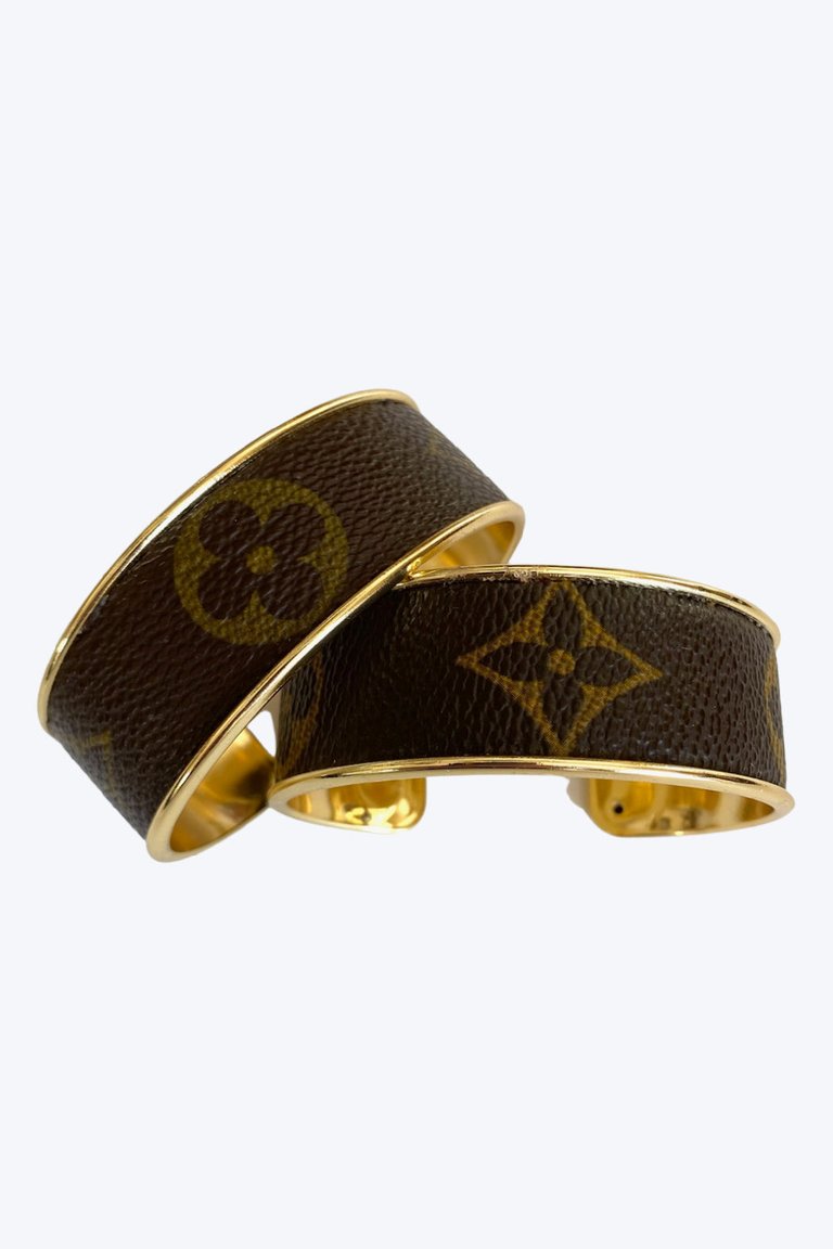 Louis Vuitton Up-Cycled Channel Cuff Bracelet - Brown