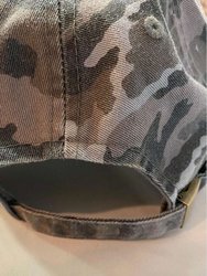 Up-Cycled Black Camouflage Cap