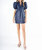 Hampton Mini Dress In Navy Ostrich