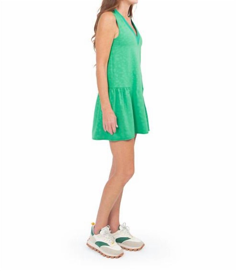 Varsity Daisy Dress In Emerald Cheetah