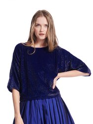 Sequin Blouson With Dolman Sleeves