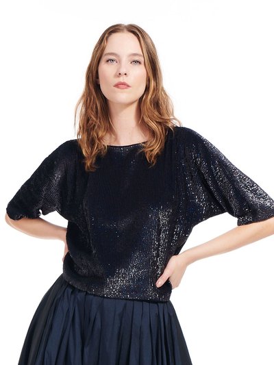 EMILY SHALANT Sequin Blouson With Dolman Sleeves product