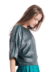 Sequin Blouson With Dolman Sleeves