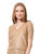 Sequin V-Neck Elbow Sleeve Tee - Champagne
