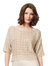 Windowpane Dolman Beaeded Top - Ivory