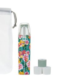 Micro Mani Nail Buffer With 4 Smooth And Shine Rollers - 4 Color Options - Teal Floral
