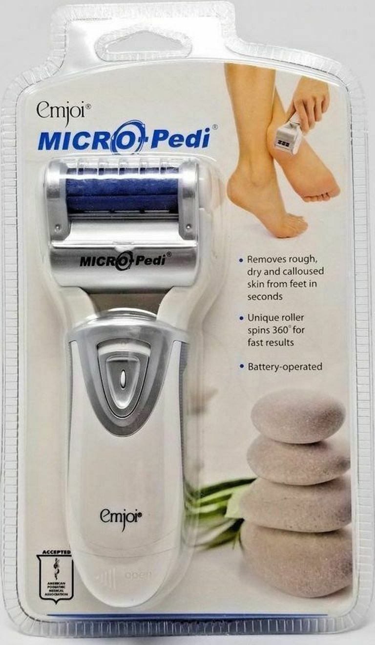 Micro Pedi White Callus Remover With Extra Coarse Roller & Cleaning Brush (AP-3RPS)