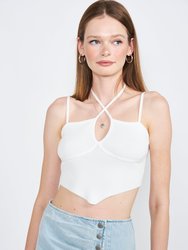 Ansley Ribbed Tank Top - Off-White