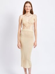 Ariel Midi Dress - Tan