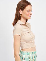 Aubree Button Up Collared Top