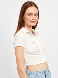 Aubree Button Up Collared Top