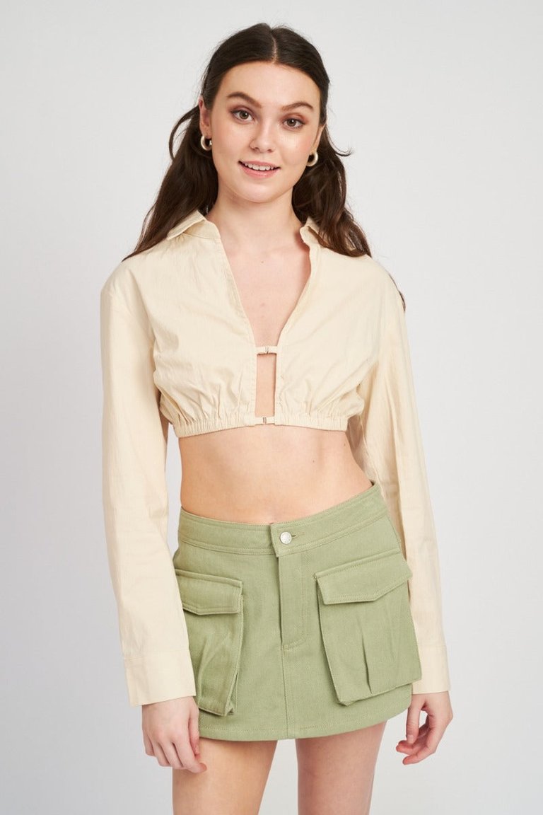 Briar Cropped Top - Natural