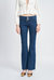 Brynlee Flare Denim Pants - Blue Denim