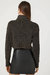 Cable Knit Turtleneck Cropped Sweater In Black