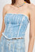 Callie Corset Tank - Light Denim