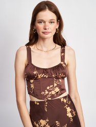 Claire Bustier Top - Brown