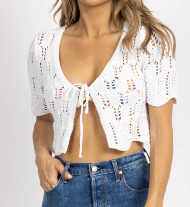 Crochet Front Tied Crop Top