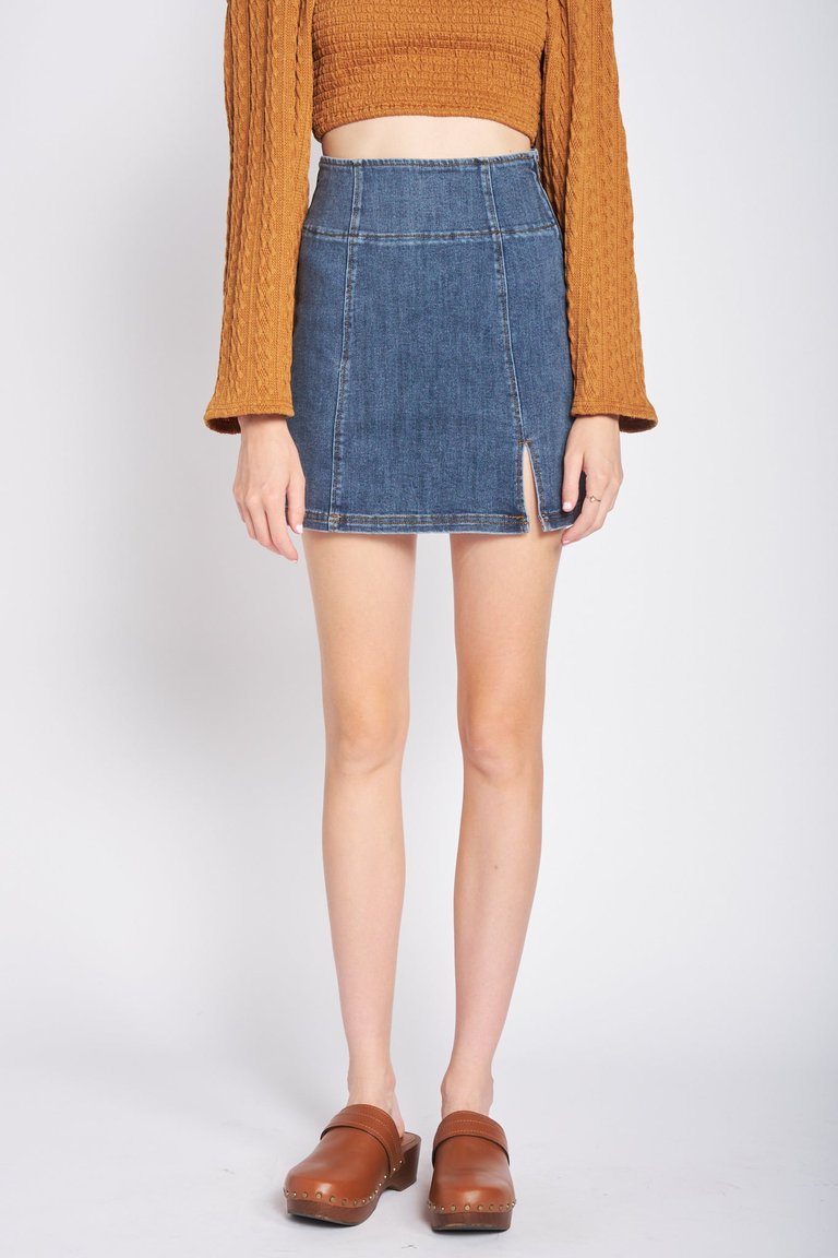 Flavia Mini Skirt - Denim