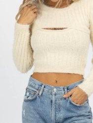 Fuzzy Two Piece Sweater Top