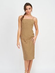 Genesis Midi Dress - Light Brown