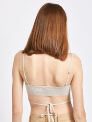 Henley Spaghetti Strap Crop Top