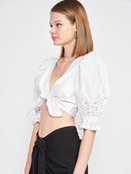 Iselle Tie Front Crop Top