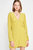 Jane V-Neck Mini Dress - Yellow