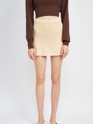 Jean Mini Skirt - Cream