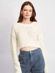 Kate Cropped Sweater - Off-White