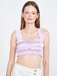 Keira Ruffled Cropped Top - Lilac