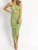 Knit Halter Keyhole Midi Dress - Green