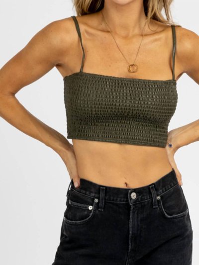 Emory Park Leather Smocking Crop Top product
