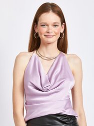 Lila Cowl Neck Top - Lavender