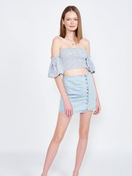 Mia Mini Skirt - Denim