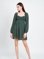 Mila Baby Doll Dress - Pine